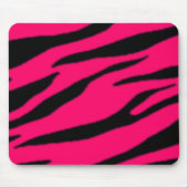 Rosa u. schwarzer Zebra Mousepad (Vorne)