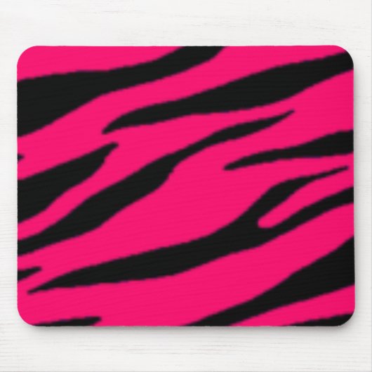 Rosa u. schwarzer Zebra Mousepad (Vorne)