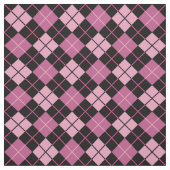 Rosa u. schwarzes Rauten-Gewebe Stoff (Muster)