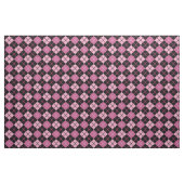 Rosa u. schwarzes Rauten-Gewebe Stoff (Fat Quarter (45,7 x 55,9 cm))