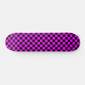 Rosa u. schwarzes Schachbrett-Skateboard Skateboard (Horizontal)