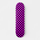 Rosa u. schwarzes Schachbrett-Skateboard Skateboard (Vorne)