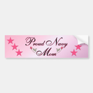 Rosa u. stolzer Marine-Mama-Autoaufkleber Autoaufkleber