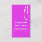 Rosa u. weiße Damen DJ-Förderer-Visitenkarte Visitenkarte (Rückseite)