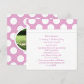 Rosa u. weiße Polka-Punkt-Party Einladungen (Vorne/Hinten)