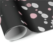 Rosa u. weißer Farben-Spritzer Geschenkpapier (Rolleneckpunkt)