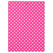 Rosa u. weißer Tupfen Klemmbrett (Rückseite)