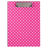 Rosa u. weißer Tupfen Klemmbrett (Vorderseite)