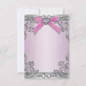 Rosa UAWG für alle Zwecke RSVP Karte (Rückseite)