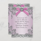 Rosa UAWG für alle Zwecke RSVP Karte (Vorne/Hinten)