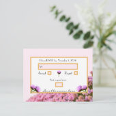 Rosa UAWG mit Blumen und Gold Postkarte (Stehend Vorderseite)