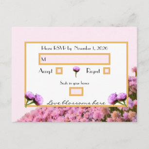Rosa UAWG mit Blumen und Gold Postkarte