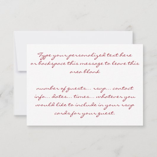 Rosa UAWG Personalisierte Rose Karten (Rückseite)