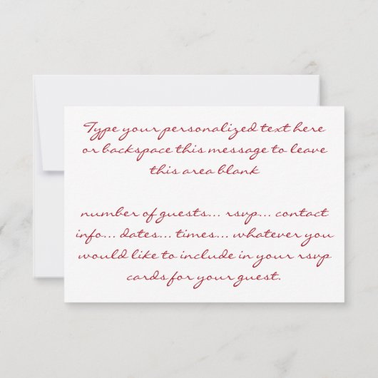 Rosa UAWG Personalisierte Rose Karten (Rückseite)