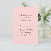 Rosa UAWG RSVP Karte (Stehend Vorderseite)