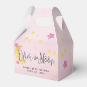 Rosa über dem Mond, Babyduschenmoon-Sterne Geschenkschachtel (Rückseite)