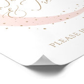 Rosa Über dem Mond Dusche Süßigkeiten und Leckerei Poster (Ecke)