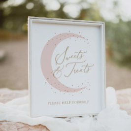 Rosa Über dem Mond Dusche Süßigkeiten und Leckerei Poster