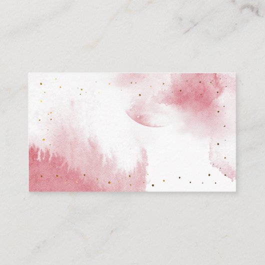 Rosa über dem Mond Windeldusche Windelwindelrutsch Begleitkarte (Rückseite)