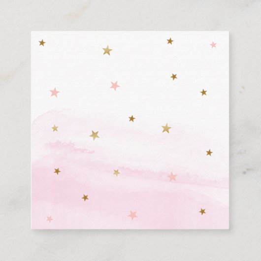 Rosa über den Mond Bücher für Babyeinlage Quadratische Visitenkarte (Rückseite)