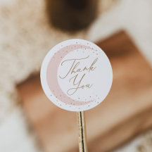 Rosa über der Mond-Girl-Babydusche