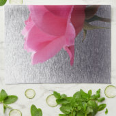 rosa über grau geschirrtuch (Gefaltet)