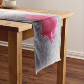 rosa über grau kurzer tischläufer (Beispiel)