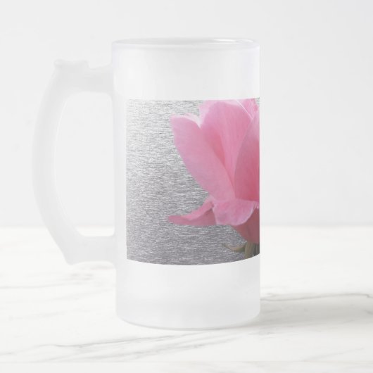 rosa über grau mattglas bierglas (Links)