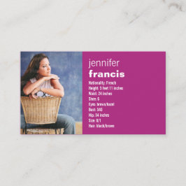 Rosa Überfahrt-Minibaut.-Karte Visitenkarte