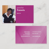 Rosa Überfahrt-Visitenkarte Visitenkarte (Vorne/Hinten)