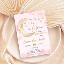 Rosa Überglückliche Babyparty
