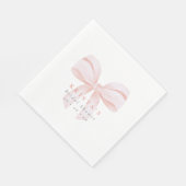 Rosa übergroße Schleife Brautparty Serviette (Ecke)