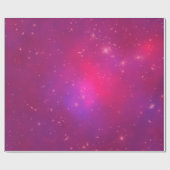Rosa überlagerter Galaxienhaufen Geschenkpapier (Flach)