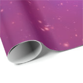Rosa überlagerter Galaxienhaufen Geschenkpapier (Rolleneckpunkt)