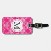 Rosa überprüft gepäckanhänger (Vorderseite horizontal)