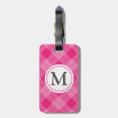 Rosa überprüft gepäckanhänger (Rückseite vertikal)