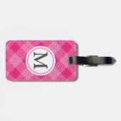 Rosa überprüft gepäckanhänger (Rückseite horizontal)