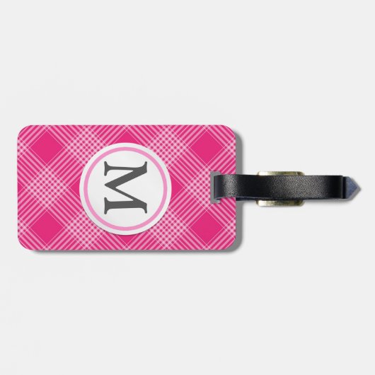 Rosa überprüft gepäckanhänger (Rückseite horizontal)