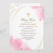 Rosa Überzeugung religiöse Einladung (Vorne/Hinten)