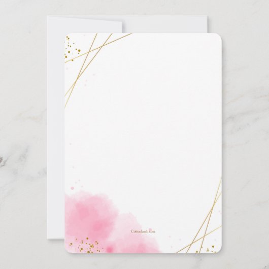 Rosa Überzeugung religiöse Einladung (Rückseite)