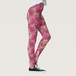 Rosa Übungs-Dahlien-Blumengeschenke für Schwester Leggings