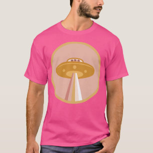 Rosa Ufo mit besonderen Besuchern T-Shirt