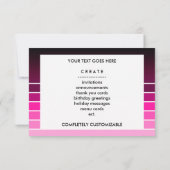 rosa Uhr Einladung (Rückseite)