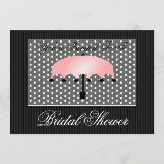 Rosa Umbrella Bridal oder Babydusche Einladung
