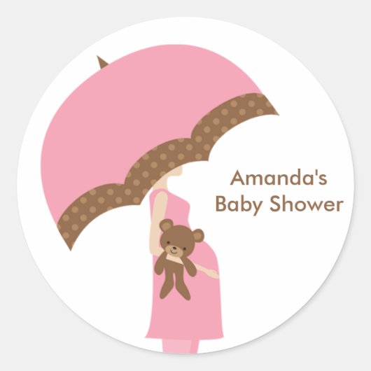 Rosa Umbrella Stickers (Vorderseite)