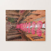 Rosa Umbrellas an der französischen Riviera Grasse Puzzle (Horizontal)