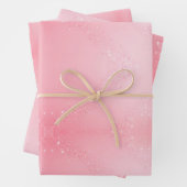 Rosa Umhüllung mit Sprinklen Geschenkpapier Set (Beispiel)