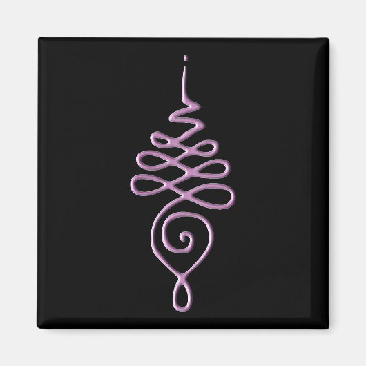 Rosa Unalome Magnet (Vorne)