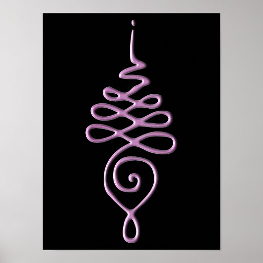 Rosa Unalome Poster (Vorne)