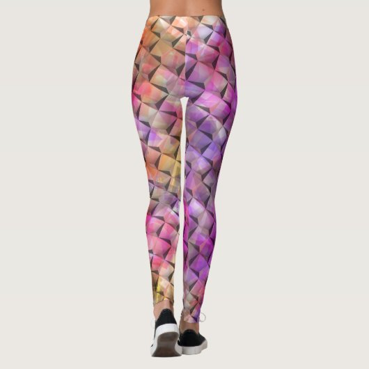 rosa und 3D oder dreieckig Leggings (Rückseite)